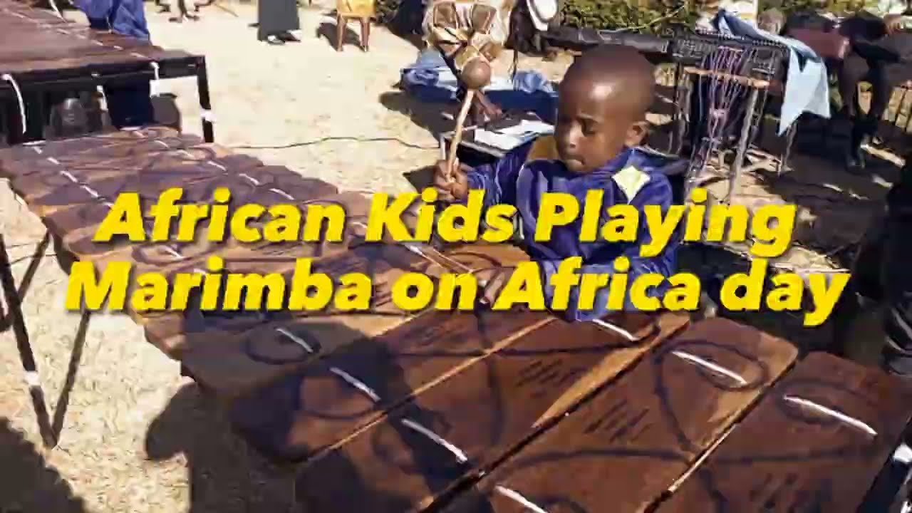 Victoria Primary School Kids Playing Marimba on Africa day Celebrations Chamutengure