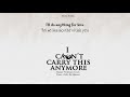 [VIETSUB+LYRICS] Anson Seabra - I Can&#39;t Carry This Anymore (Hanne Verleysen Cover)