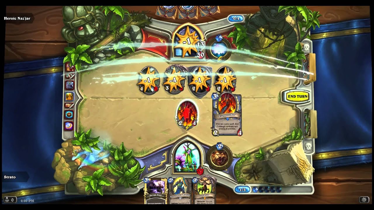 Heroic Lady Nazj'ar Boss Fight in Ruined City Wing of Hearthstone League of Explorers Expansion