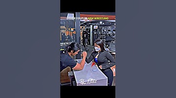 Other Couples Arm Wrestling v/s This couples🤯Last one is mind-blowing☠️#troll #edit #trolledit