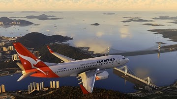 Approach and landing on the third runway of Hong Kong Airport (Short Version)- RWY 25R [4K.HDR] MSFS