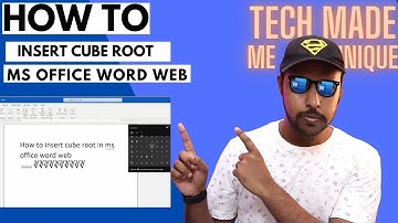How to insert cube root in ms office word web