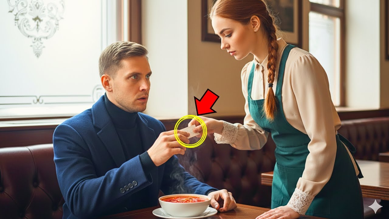 МИЛЛИОНЕР заказывает суп — официантка незаметно передаёт ему записку, и он замирает…