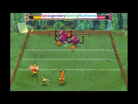 Camp Lazlo Beaned Level 5 WalkThrough Gameplay - Defeating The Space Invaders With Dodgeballs