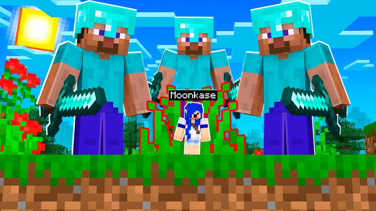 minecraft manhunt... mas ninguém sabia que eu estava Pequena!