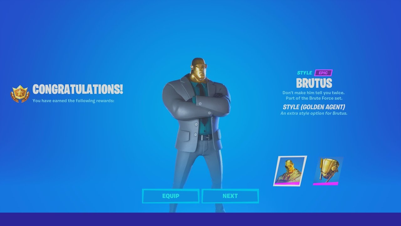 *UNLOCKING* The Brutus (Golden Agent) Skin In Fortnite...!!!