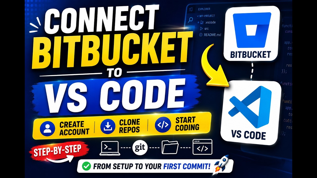 Connect Bitbucket to VS Code in 20 Mins| Create Account, Clone Repos ...