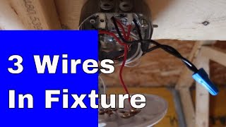 how to wire a light fixture with red black and white wires