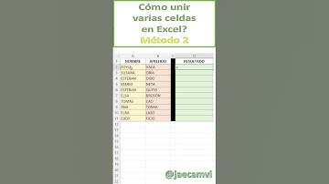 UNIR TEXTOS QUE ESTÁN EN DIFERENTES COLUMNAS EN EXCEL METODO 2