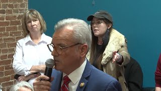 A huge crowd showed up to meet with Rep Mark Alford over federal job cuts