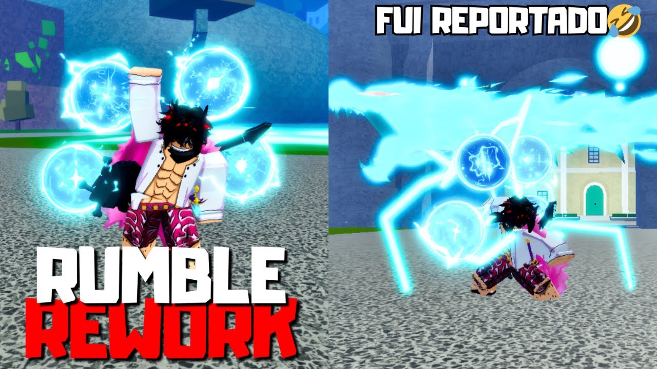 Usei a nova RUMBLE REWORK e FUI DENUNCIADO no BLOX FRUITS🤣🤣 - YouTube