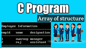 Write a c program to demonstrate array of structure | vision academy