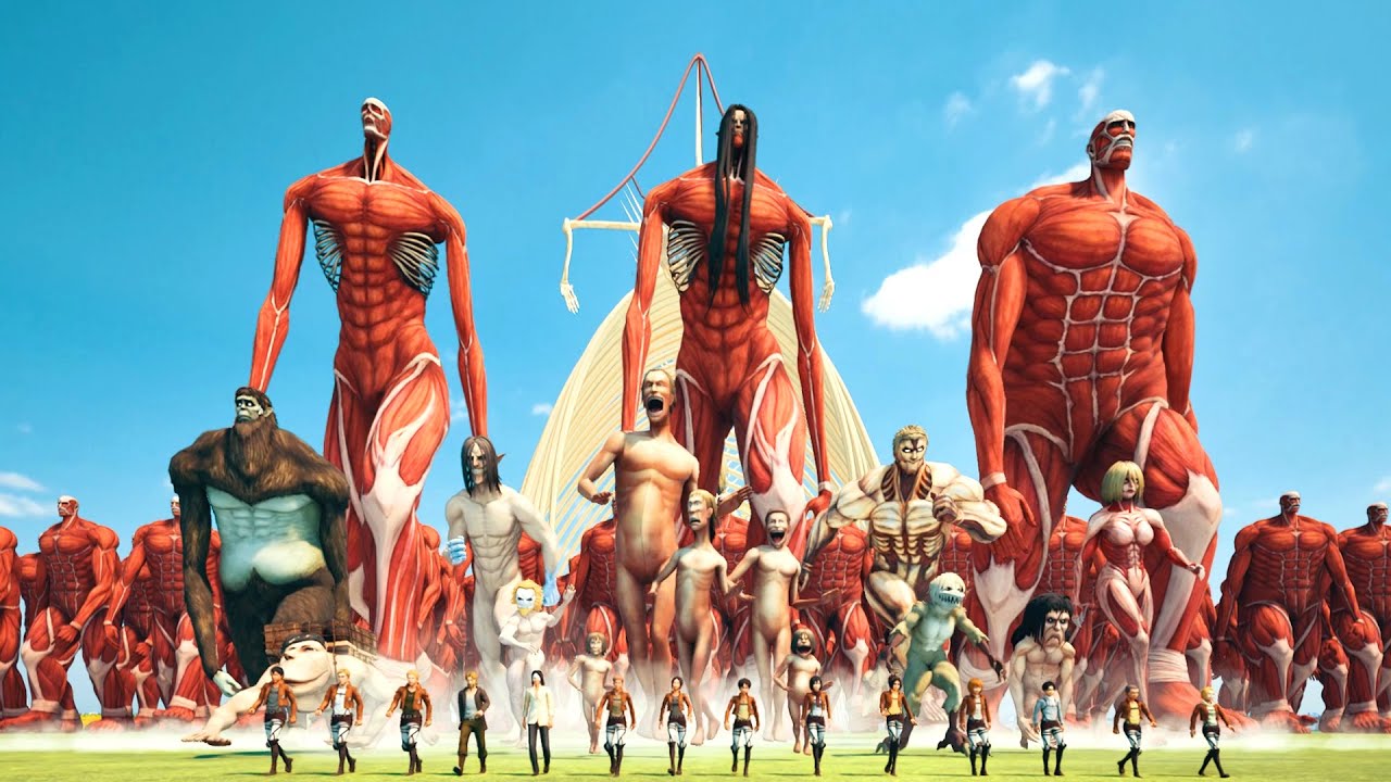Attack On Titan Size Comparison 2024 ANIMATED  #sizecomparison #attackontitan #anime