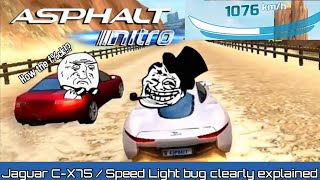 1200 km\/h !? \/ Asphalt Nitro | Jaguar C-X75 Speed Light bug clearly explained