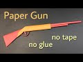 How to make paper gun without glue  origami  how to make a paper gun  paper craft  paper gun