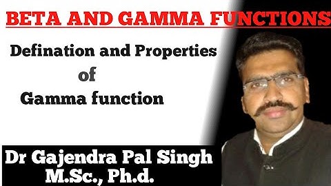 Beta and Gamma function (Part 2) | Dr Gajendra Pal Singh ( GPS Sir)