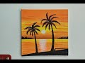 Ocean Sunset Acrylic Painting for Beginners | Easy Ocean Sunset Painting | Step by Step Tutorial