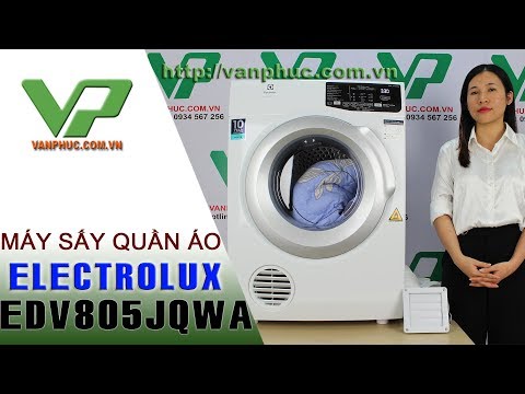 Giới thiêu máy sấy quần áo Electrolux EDV805JQWA Công suất sấy 8kg