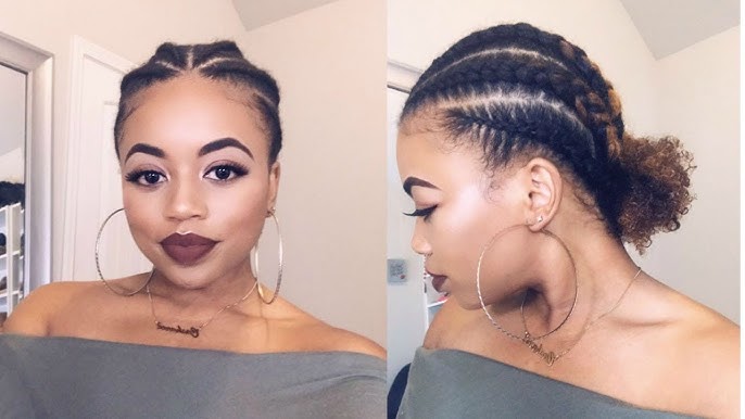 How to simple four braid hairstyle for natural hair!