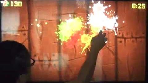 RNDPLUS PulseIR True Multi-touch Demo with Fruit Ninja HD (2011.08.05)