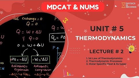 #MDCAT Physics Unit#5 Thermodynamics Lecture#2