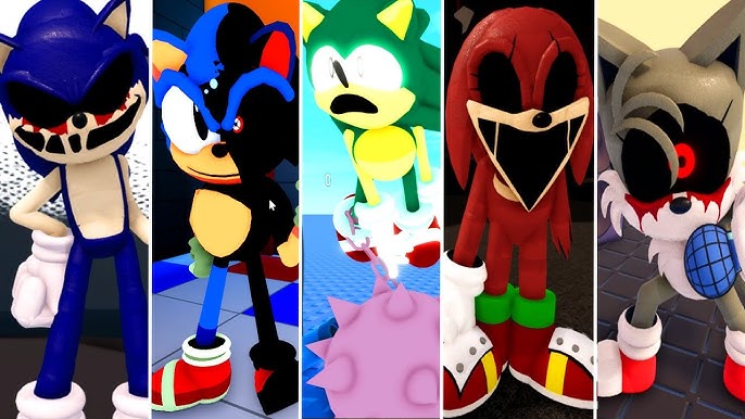 TODAS AS TRANSFORMAÇÕES MAIS ASSUSTADORAS DO SONIC NO ROBLOX!! 