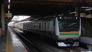 【4K60P】東海道線　E233系3000番台　VVVF音駅発着シーン