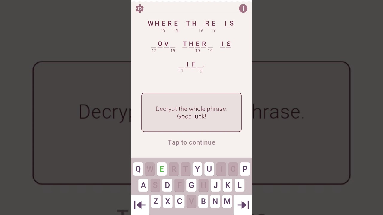 Cryptogram letters and numbers 🔢 level 1 