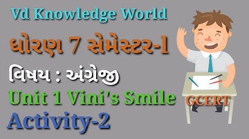 Std 7 English Sem-1 Unit 1 Vini