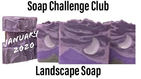January 2020 Soap Challenge Club | Cold Process Landscape Soap Making