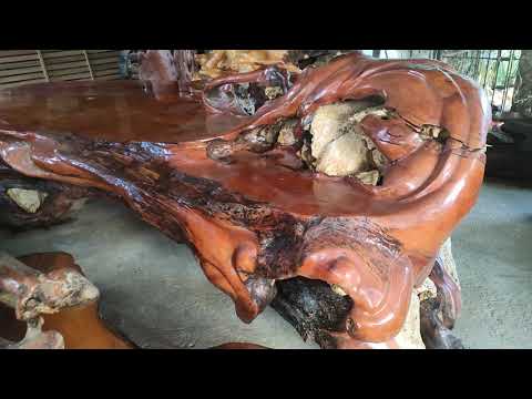 Video bàn ghế gốc. gỗ trai ôm đá cực đẹp . 0939969268 - youtube