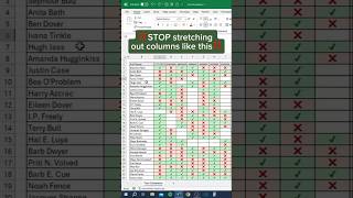 Stop stretching out columns like this in excel sheet #excel #shortcut #key #shots