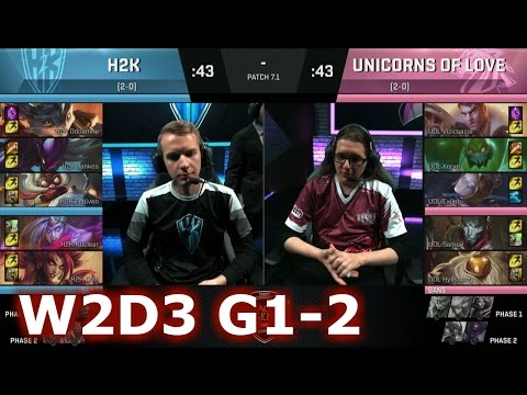 H2K vs Unicorns of Love | Game 2 S7 EU LCS Spring 2017 Week 2 Day 3 | H2K vs UOL G2 W2D3