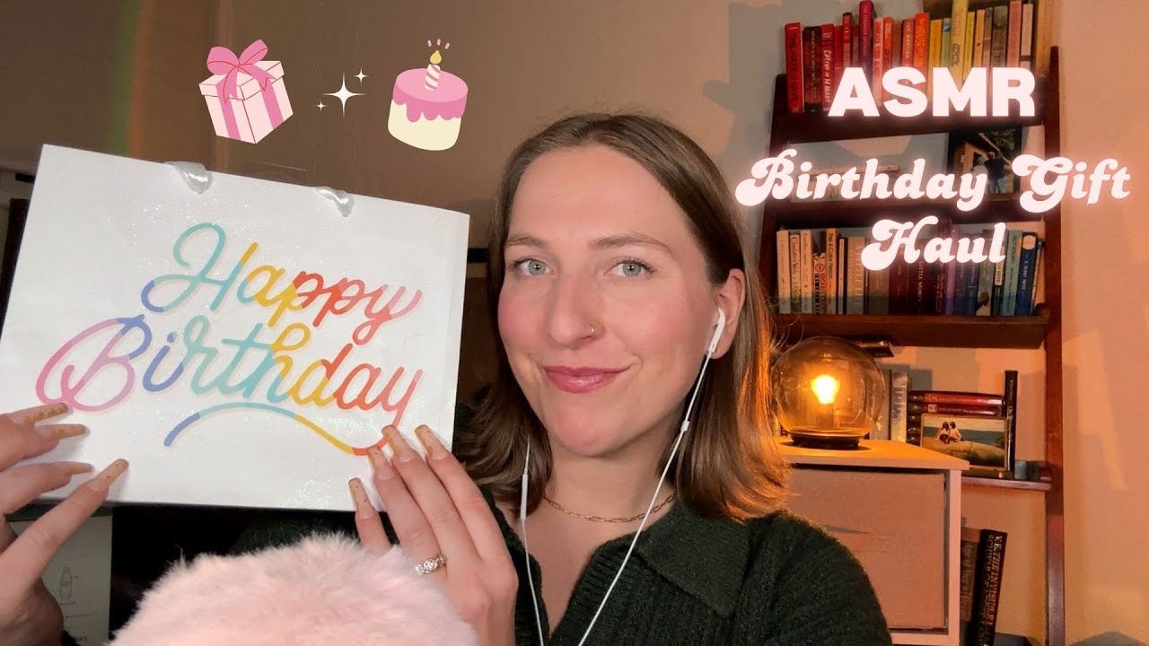 ASMR What I Got For My Birthday🎂 HUGE Trigger Assortment + Whisper Rambles🎀