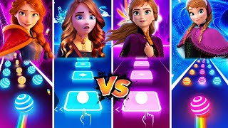 Frozen 3 Anna Vs Frozen Anna - Tiles Hop AND Dancing Road! Love Is An Open Door! screenshot 2