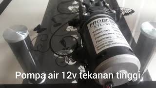 Cara memasang pompa air mini untuk cuci motor dan mobil. 