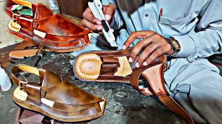 Making HANDMADE financially Affordable traditional Embossed Cordovan Leather Shoes With Simple Tools