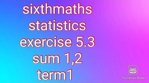 sixthmaths| term1| exercise 5.3#samacheer #theensuvaikanakku