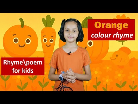 Orange color rhyme for kids | Nursery rhymes for kids |colour song for kids | toddlers rhymes