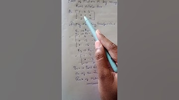 find the rank of Matrix using row echelon form