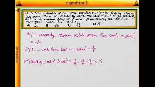 BMAT 2004 Section 2 - Q16 Maths - Probability with welsh people - Worked Solution