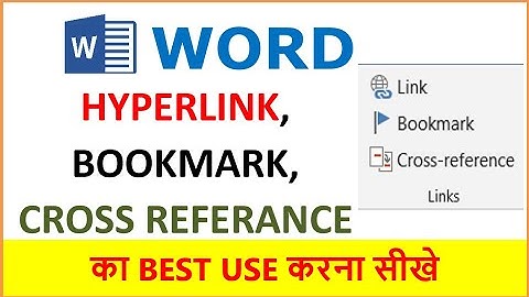 Links group in word || Insert Menu