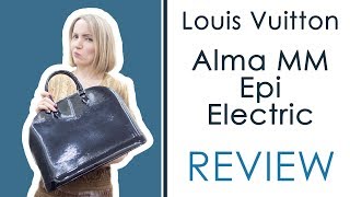 Louis Vuitton Black Noir Epi Electric Alma BB Bag – Bagaholic