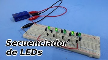 Secuenciador de LEDs con Transistores