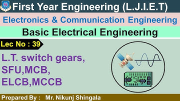 Lec-39_ LT switch gears, SFU, MCB, ELCB II Basic Electrical Engineering II First Year Engineering