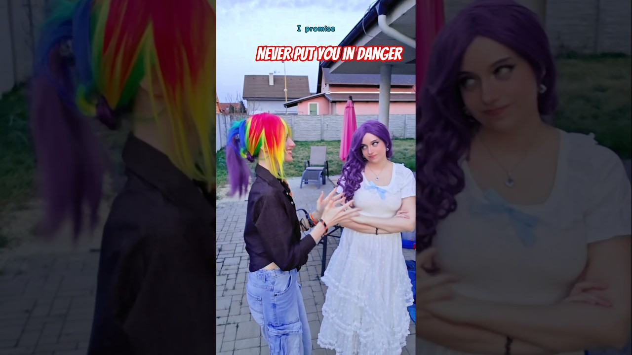 I can't promise! | Rarity & Rainbow Dash #mlp #cosplay #shorts