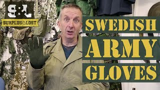 Swedish Army Surplus Wool and Waterproof Glove Combo