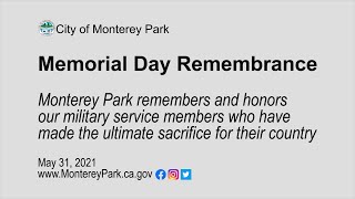 Monterey Park Memorial Day Remembrance 2021