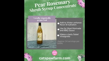 Pear Rosemary Shrub Syrup Concentrate
