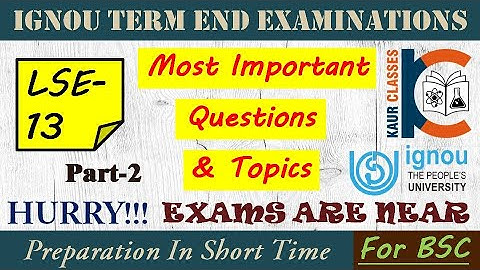 LSE-13 | Most Important Questions | Part-2 | Plant Diversity-II | Life Sciences | TEE | BSC | IGNOU